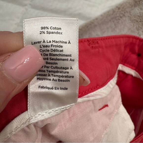 Talbots petite “the perfect Chino” 98% cotton 2% spandex, Vibrant Red Pants- 2P - Picture 8 of 13